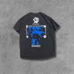 ER Un Secret Blue Graphic Black T-Shirt - Image 2