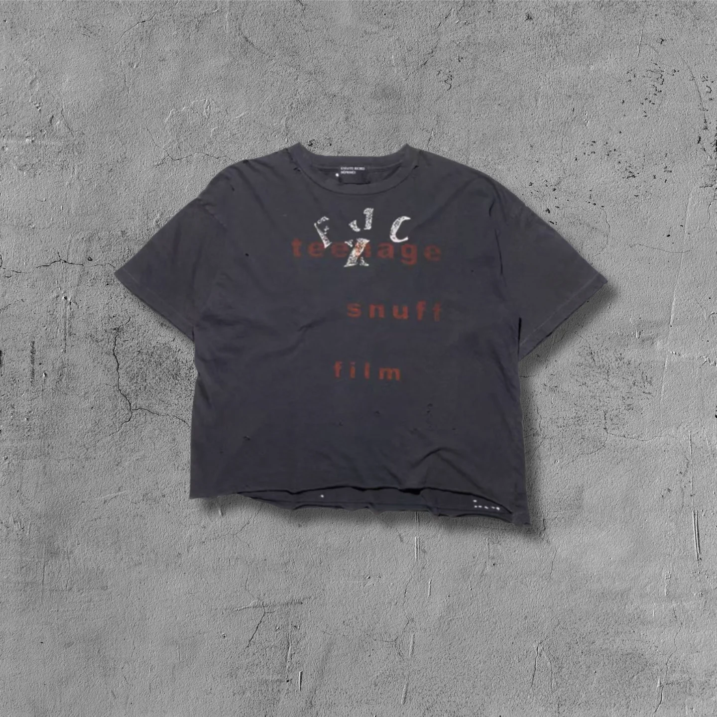 330 ER Teenage Snuff Film Washed Black T-Shirt - Image 1