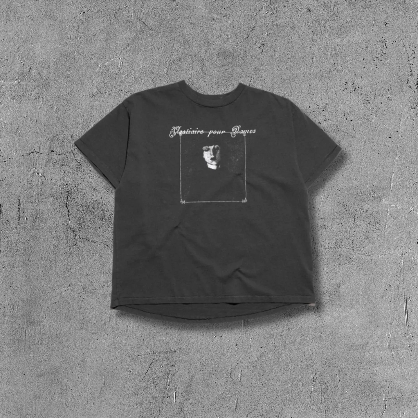 332 ER Vestiaire Pour Dames Washed Black T-Shirt - Image 1